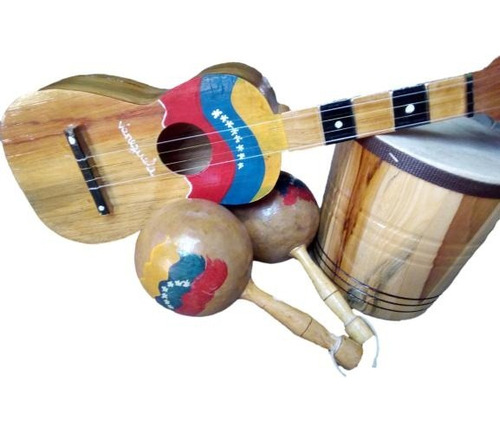 Combo Infantil De Tambor, Cuatro Y Maraca