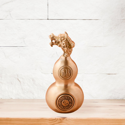 Mini Calabaza China De Latón, Adorno Feng Shui, Estatuilla