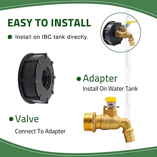 Adaptador De Tanque Ibc Y Grifo De Agua Horiznext 275, 330 G