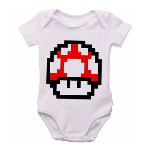 Bodie Criança Infantil Roupa Bebê Nenê Super Mario Bro Pixel