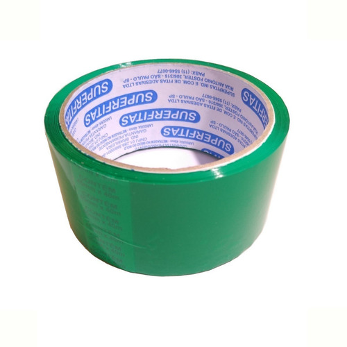 Imagem 3 de 10 de 2 Un Fita Adesiva Verde 40 M X 45 Mm Tipo Durex Colorida