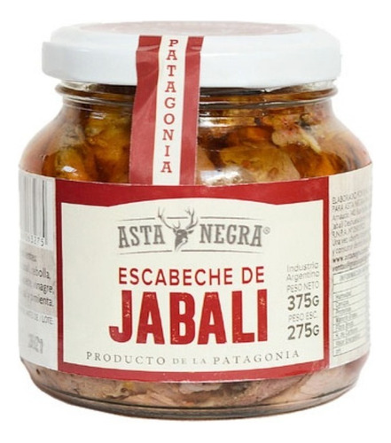 Escabeche De Jabalí 375gr Asta Negra By Granjas Patagónicas