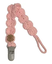 Comprar Portachupetes Tejidos Crochet Broche Cocodrilo 100% Plastico