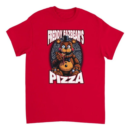 Polera Unisex Infantil Five Nights At Freddys Pizza Oso