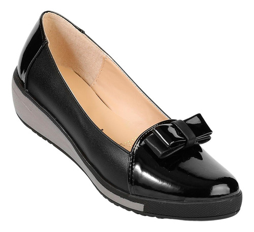 Zapato Casual Mujer Negro Charol Salvaje Tentacion 20203702