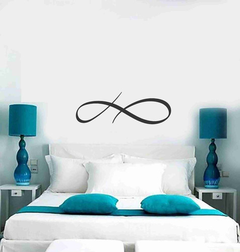 Vinilo Decorativos Frases Infinito Love Dormitorio 60 X 22cm