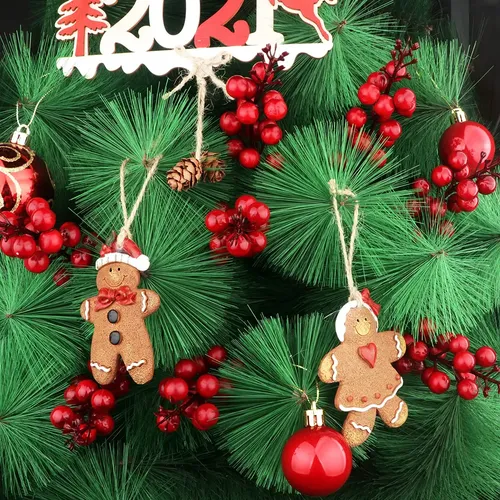 Bayas Rojas Artificiales Para Navidad - Paquete De 24 Tallos De 22 Cm - Decoración Para Árboles Y Coronas