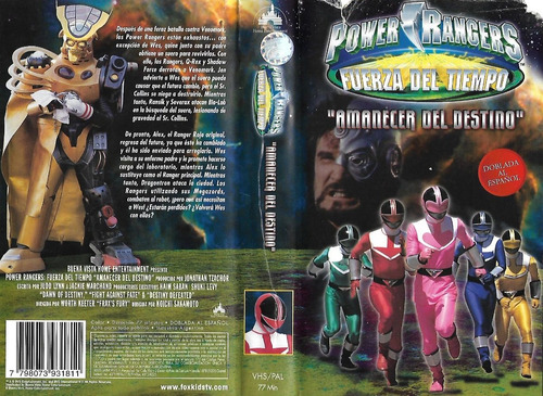 Power Rangers Fuerza Del Tiempo Amanecer Del Destino Vhs