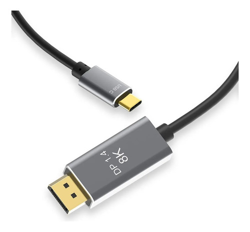 Cabo Usb Type C Usb-c Para Displayport 1.4 8k 1,8m