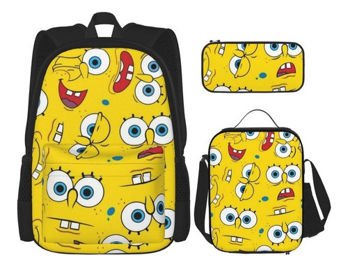 Mochila Bob Esponja 3 En 1 For Niños, Escuela Y Escuela