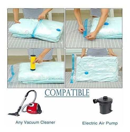 Bolsas De Almacenamiento Al Vacio Gqc, Paquete De 8 [funcion