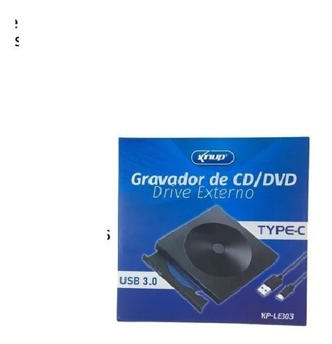 Imagem 2 de 2 de Leitor E Gravador De Cd/dvd Type-c Usb 3.0 Drive Externo