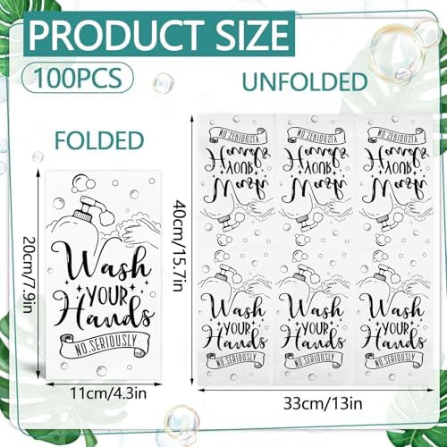 100 Toallas De Mano Desechables Para Baño, Toallas De Papel