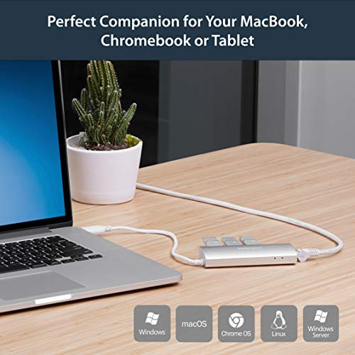 .com Concentrador Usb 3.0 De 3 Puertos Gigabit Ethernet...