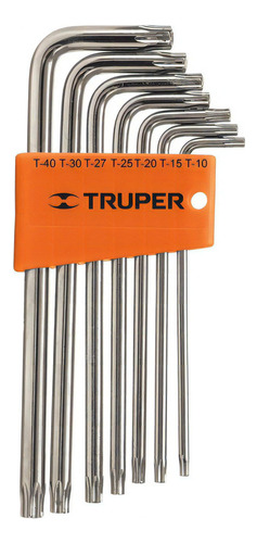 Juego 7 Llaves Torx Con Organizador Truper 15553 Color Plateado