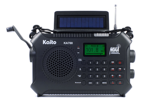Kaito Ka700 Radio Am Fm Bluetooth Con Manivela Y Dinamo Para