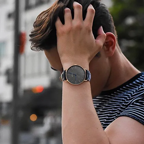 A.b.art Fr*******l Esfera Gris Azul Mano Bauhaus Relojes De