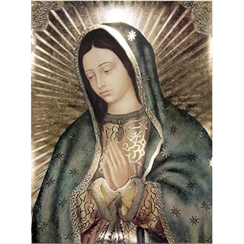 Retrato Lámina De Oro De Virgen María Medio Cuerpo (1...