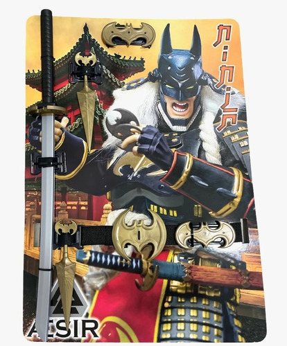 Set De Armas X 6 Batman Ninja + Cinturon Porta Armas