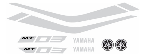 Kit Adesivos Faixa Yamaha Mt-03 Refletivo 2019 2020 Cores