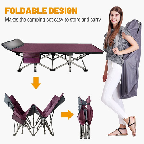 Imagen 7 de 8 de Catre Plegable Portátil Tipo Cuna Slsy Con Colchoneta 4d