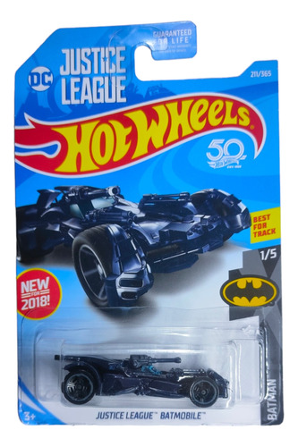 Hot Wheels Batman Dc Justice League Batmobile Azul 1-5 2017