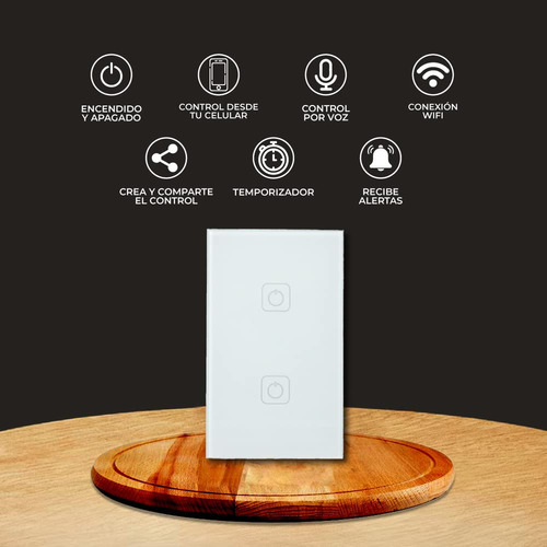 Tecnolite Connect Apagador Inteligente Wi-fi 2 Botones