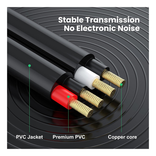 Cable Lokeke 2rca Macho A 2 Rca Macho De 15 M, Chapado En Or