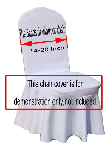 50 Piezas De Silla Spandex Sashes Bows Bows Silla Elástica B