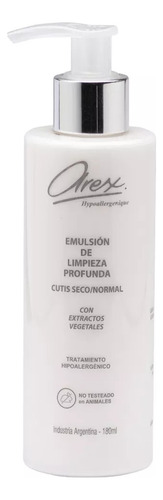 Arex Emulsión Limpieza Cutis Seco Normal 180 Ml Cuidado Piel
