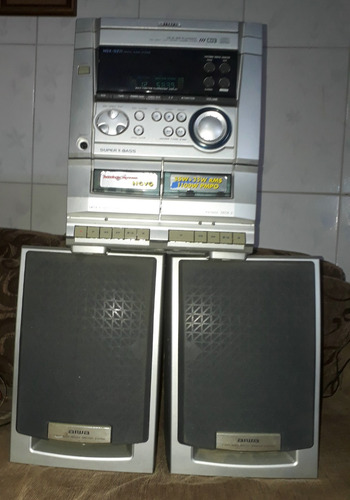 Mini System Aiwa Cx-nsz11lh Duplo Deck Radio Auxiliar Cd (Usado)