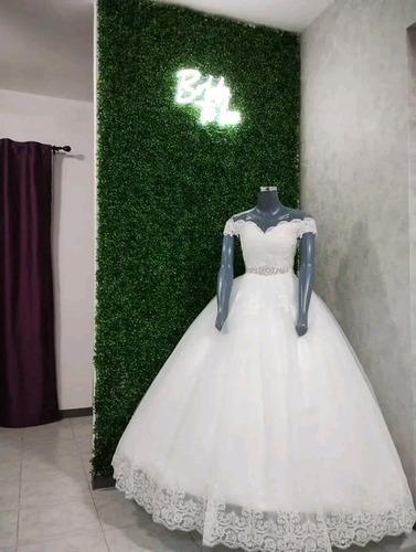 Vestido De Novia Talla 11 Ajustable Con Cintillas Y 2 Velos 