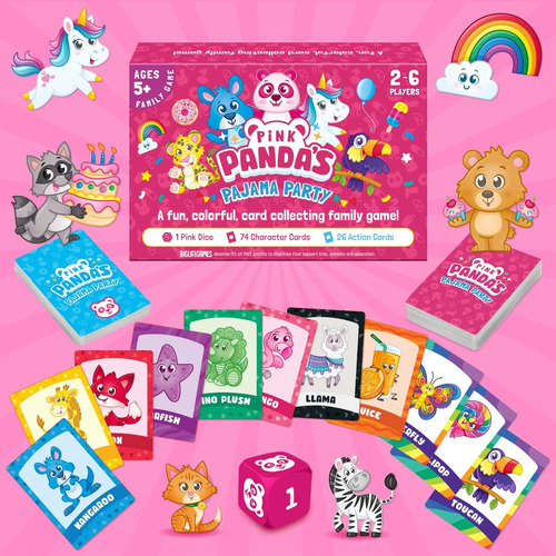 Juego De Mesa Fiesta De Pijamas Pink Panda S/cartas