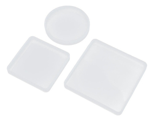 3pcs Diy Resina Epóxi Fundição Copo Coaster Molde Rodada