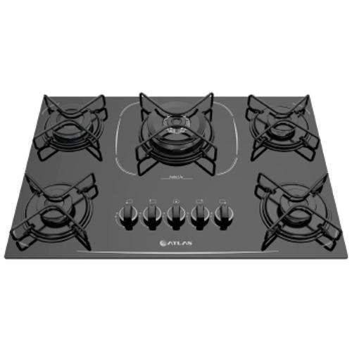 Fogão 5b Atlas Glass Mesa Vidro Cooktop Tripla Chama