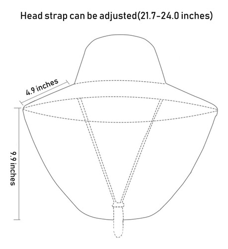 Sombrero De Sol De Ala Ancha Con Protección Upf 50 Para Homb