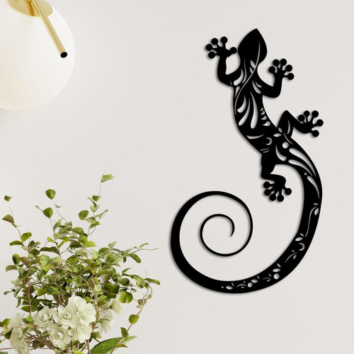 General Metal Gecko Lagarto Arte Da Parede Decoração