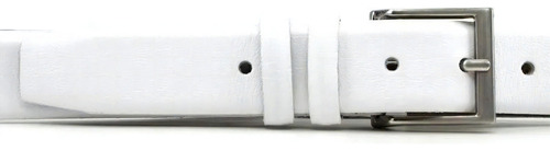 Cinturón social de piel para hombre Fasolo X212, color blanco, talla 095
