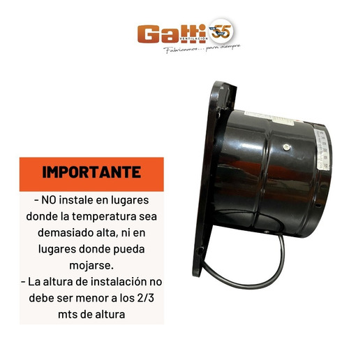 Imagen 6 de 10 de Extractor Semiindustrial 15 Cm Baño/cocina P/pared Importado