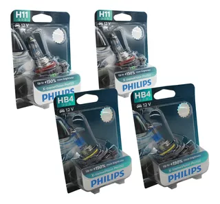 Kit Lampadas Philips Xtreme Vision H11 Hb4 55w 12v Original