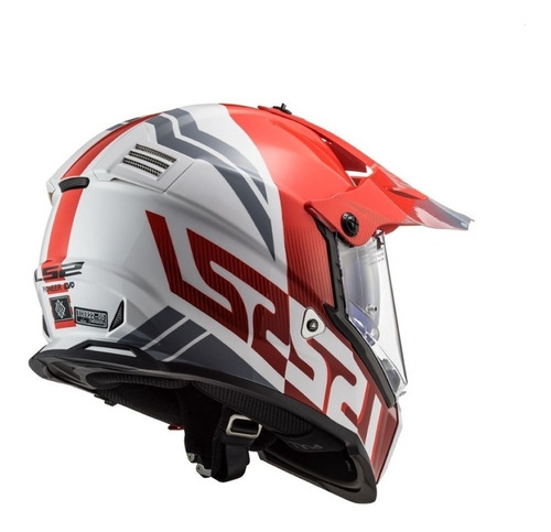 Imagen 2 de 5 de Casco Ls2 Mx436 Pioneer Evo Red White