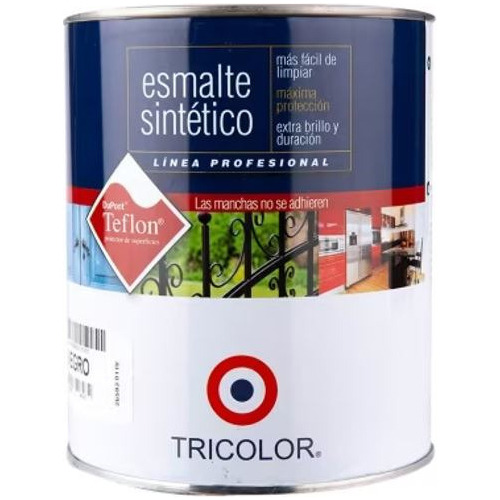 Esmalte Sintético Brillante 1/4 Gl Negro Tricolor