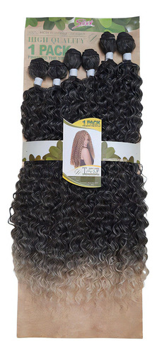 Pelo rizado orgánico True Me Sleek de Michelle, 75 cm, 260 g, marrón con color rubio #t4 /613