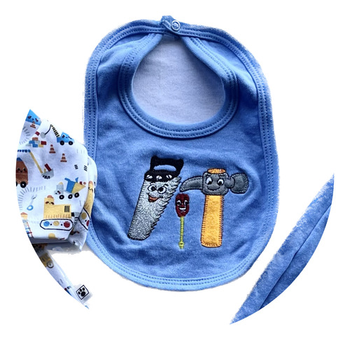 Set Ropa Bebé Niño: Pantalón, Mameluco, Babero 3 A 12 Mes