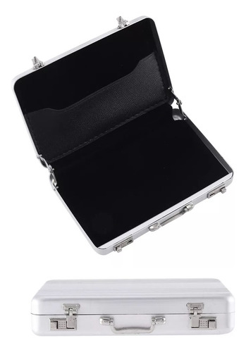 2 Caja De Almacenamiento De Aluminio Para Tarjetas De Crédit