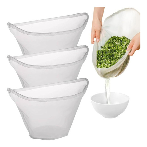 . Bolsa De Filtro Para Leche De Soja Y Queso, 3 Piezas