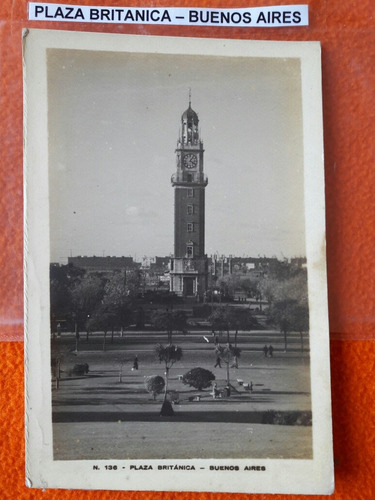 Antigua Postal Plaza Británica De La Ciudad De Buenos Aires 