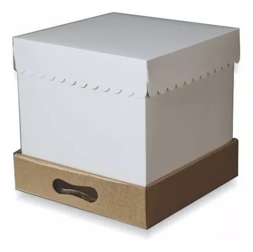 Caja Para Tortas Altas, Dripcakes, 25×25×25, Pack X 5 Un.