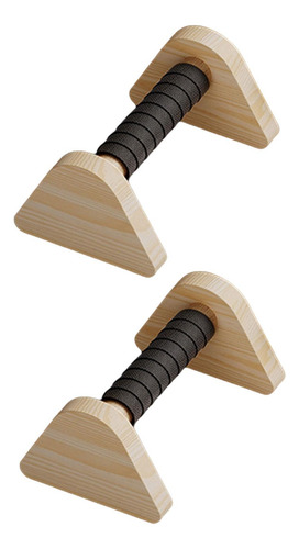 2pcs Push Up Bar Parallettes Barra De Madera Sin