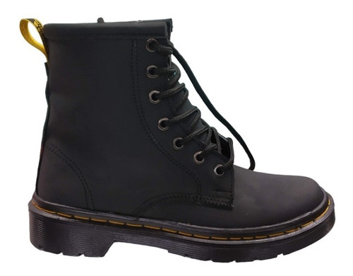 Botas Negras Suela Negra Suela Militar Unisex 